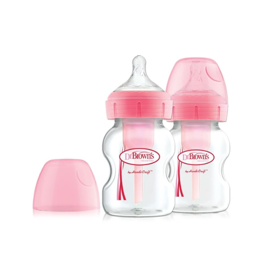 Set x2 Biberones de B/A Polipropileno 5 Oz | Rosado - Dr. Browns