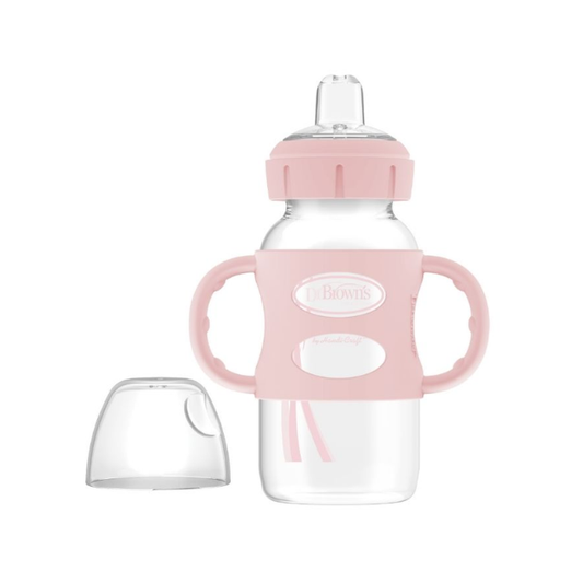 Biberón de Transición Con Asas B/A 9 Oz. | Pink - Dr. Browns