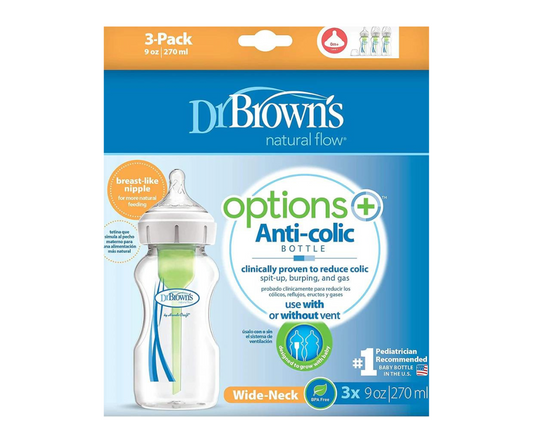 Set Biberones x3  B/A 9 Oz Transparente - Dr. Browns