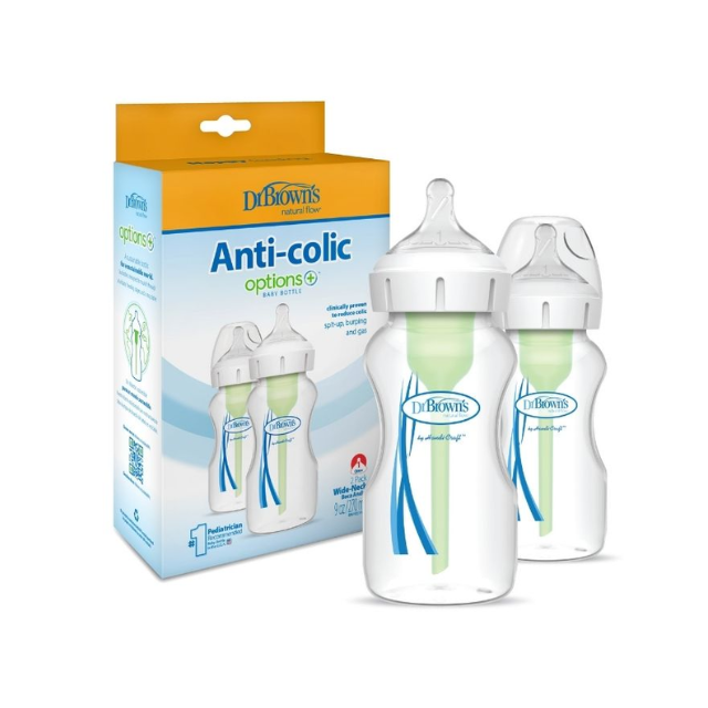 Set x2 Biberones de B/A Polipropileno 9 Oz | Transparente - Dr. Browns
