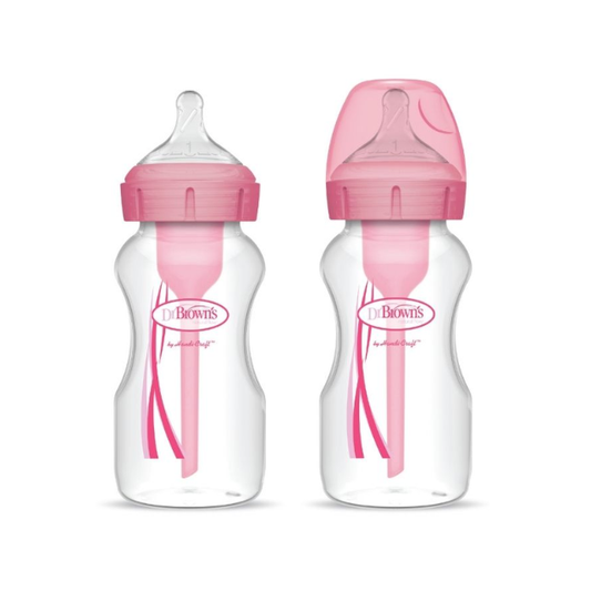 Set x2 Biberones de B/A Polipropileno 9 Oz | Rosado - Dr. Browns