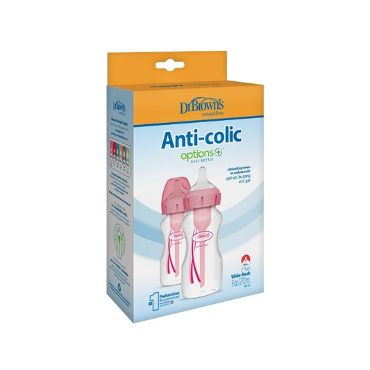 Set x2 Biberones de B/A Polipropileno 9 Oz | Rosado - Dr. Browns
