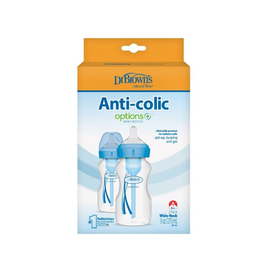 Set x2 Biberones de B/A Polipropileno 9 Oz | Azul - Dr. Browns