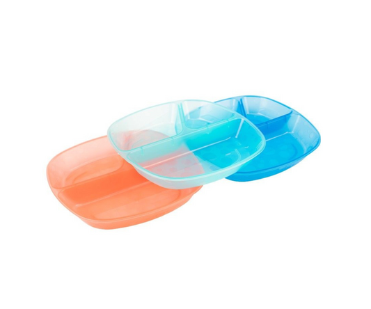 Pack 3 Platos Con Divisiones Dr. Browns