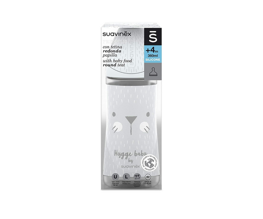 BIBERON 360 ML PREMIUM HYGGE RABBIT GRIS SUAVINEX