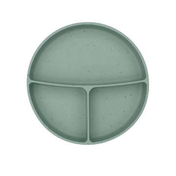 Plato con Divisiones Platinum Silicon | Menta - Kikkaboo