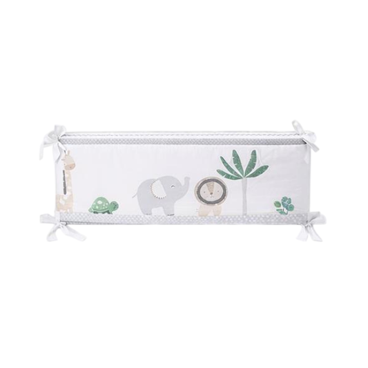 Protector De Barrotes Para Cuna | Jungla Neutral Leon Y Girafa Belezza