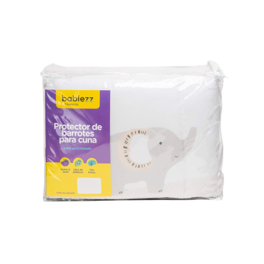 Protector De Barrotes Para Cuna | Jungla Neutral Leon Y Girafa Belezza