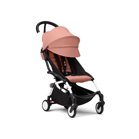 Estructura de Coche Yoyo 3 Blanco + Cobertura Babyzen  6+ | Rosa Ginger - Yoyo