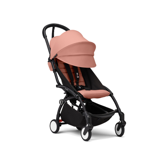Estructura de Coche Yoyo 3 Negro + Cobertura Babyzen  6+ | Rosa Ginger - Yoyo