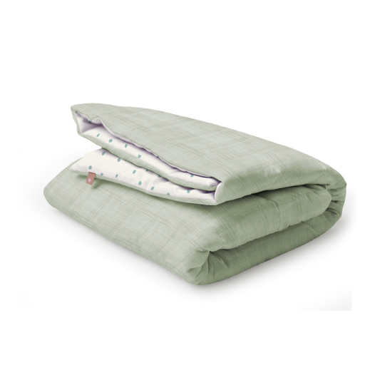 Set 6pz. Muselina Ropa de Cama | Pistacho y Semillas B4 Baby