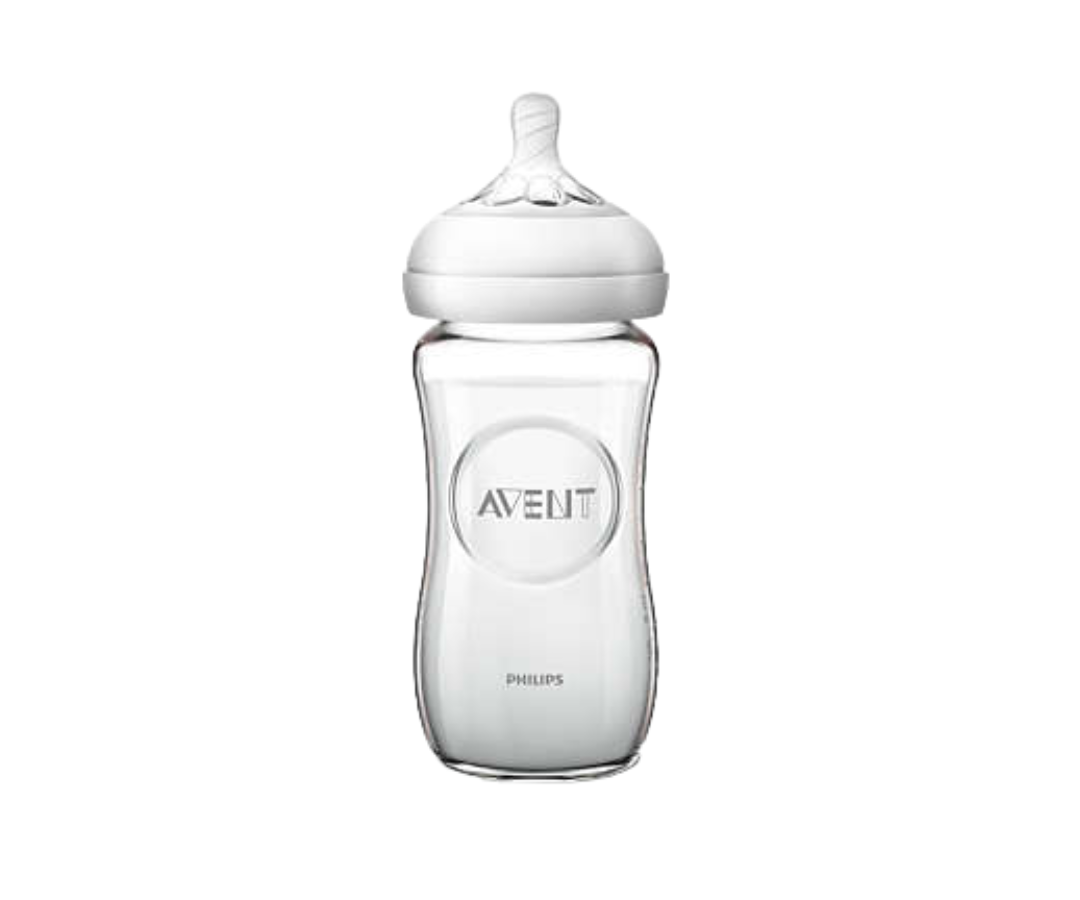BIBERON NATURAL DE VIDRIO 240ML AVENT