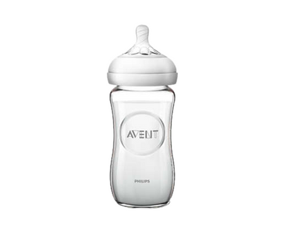 BIBERON NATURAL DE VIDRIO 240ML AVENT