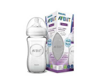 BIBERON NATURAL DE VIDRIO 240ML AVENT
