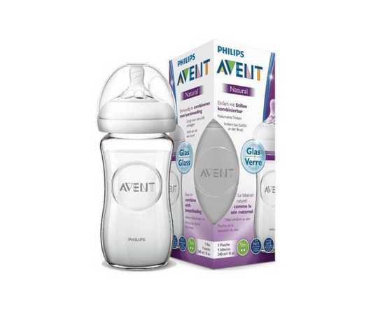 BIBERON NATURAL DE VIDRIO 240ML AVENT