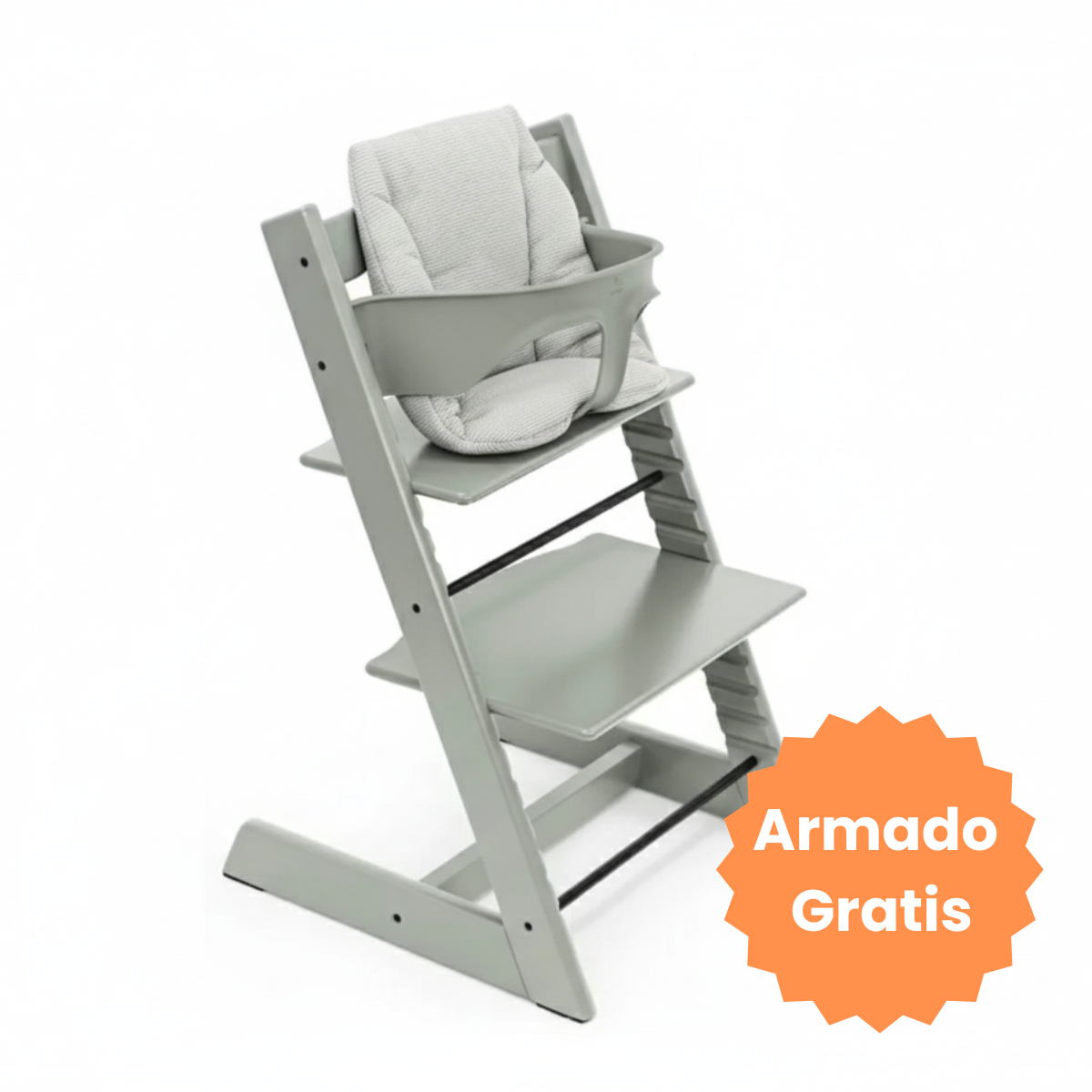 Combo Silla Tripp Trapp Y Baby Set | Glacier Green (Gratis Baby Cushion)