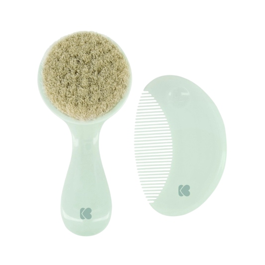 Cepilla y Peinilla Cerdas Naturales Savanna | Menta - Kikkaboo