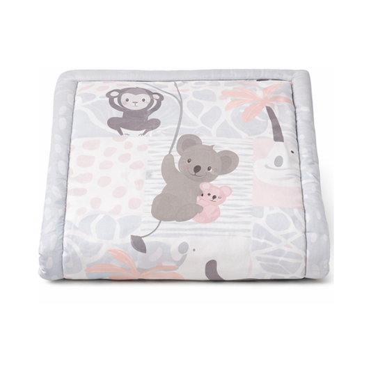 Set 3 Piezas Para Juego De Cama De Cuna | Jungla Niña Koala Pajaros & Elefantes Belezza