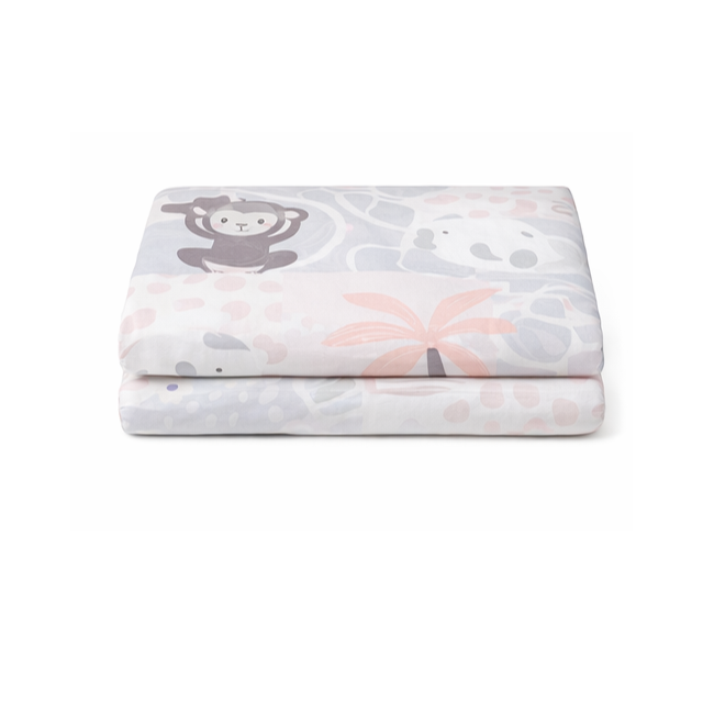 Set 3 Piezas Para Juego De Cama De Cuna | Jungla Niña Koala Pajaros & Elefantes Belezza