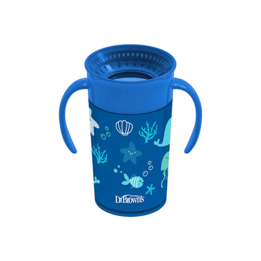 VASO CHEERS 360 10oz CON ASAS AZUL DR. BROWNS