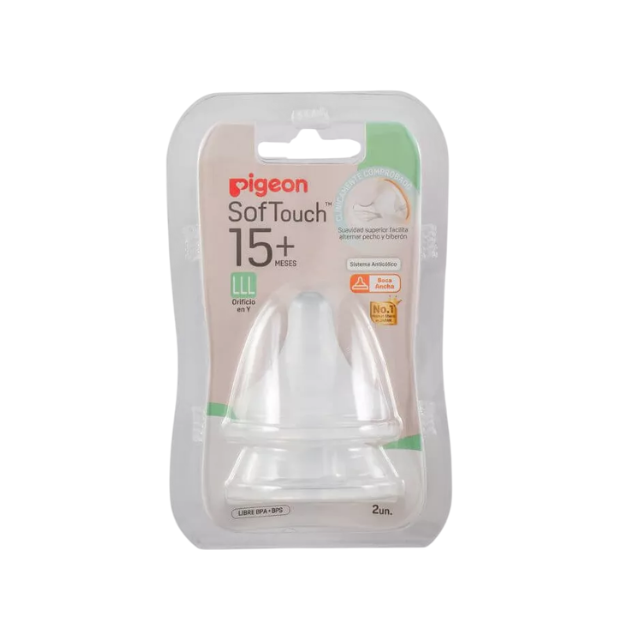 Tetina Sof Touch B-Ancha x2 | "LLL" - Pigeon