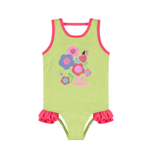 Traje de Baño Niñas Verde Lima - Up Baby