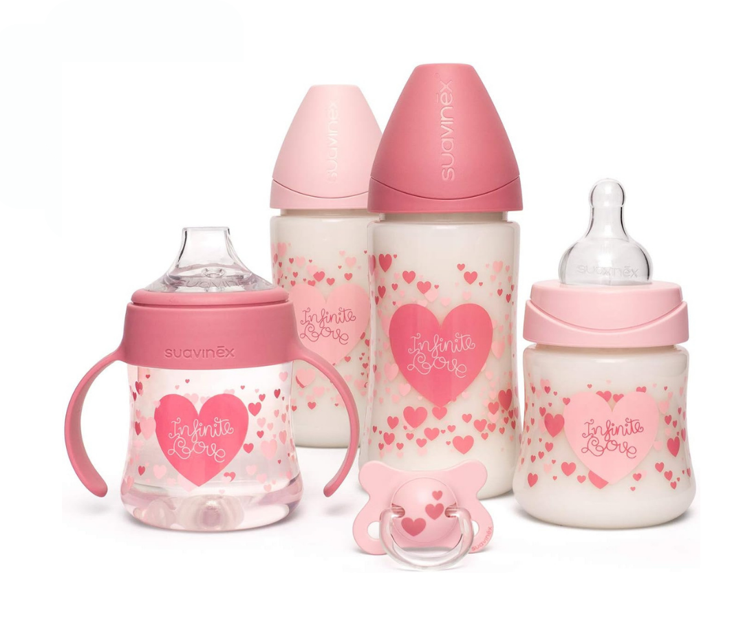 SET 5 BIBERONES REGALO  LITTLE STAR ROSADO SUAVINEX