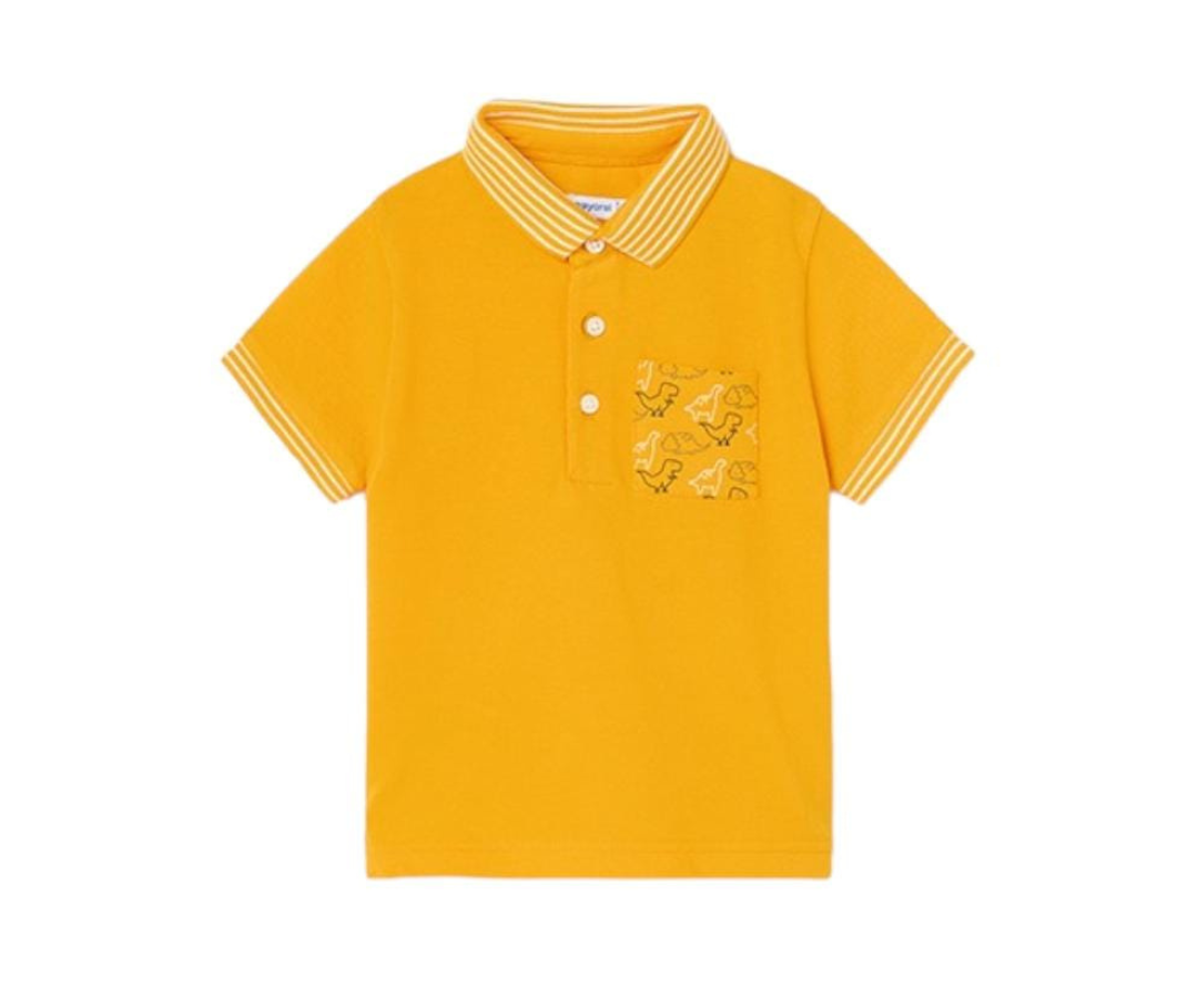 POLO M/C LISO CAMISERO AMARILLO NIÑO MAYORAL