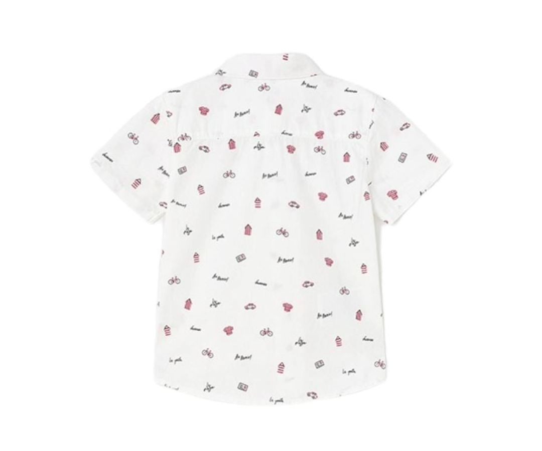 CAMISA M/C ESTAMPADO BLANCO NIÑO MAYORAL