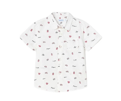 CAMISA M/C ESTAMPADO BLANCO NIÑO MAYORAL