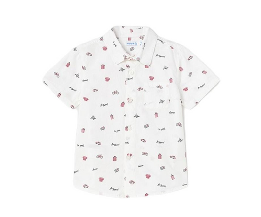 CAMISA M/C ESTAMPADO BLANCO NIÑO MAYORAL