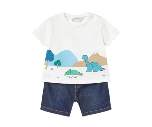 CONJ. PANTALON CORTO TEJANO BEBE 6-9M