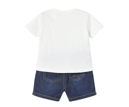 CONJ. PANTALON CORTO TEJANO BEBE 6-9M