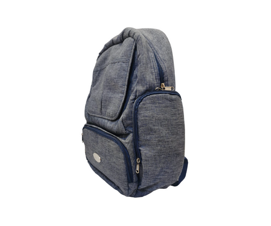 PAÑALERA MOCHILA  AZUL MELANGE BORN