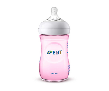 BIBERON NATURAL 2 9OZ ROSA AVENT