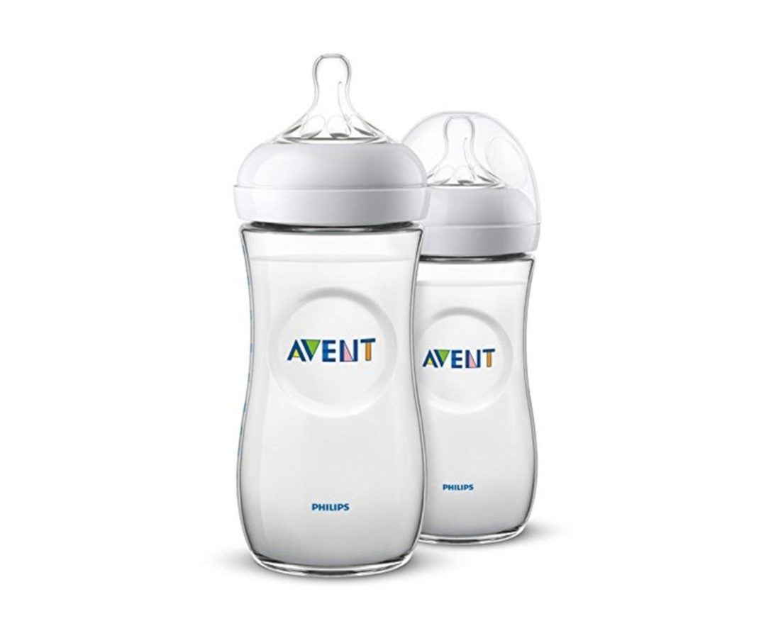 BIBERON NATURAL 330 ML TWIN PACK TRANSPARENTE AVENT