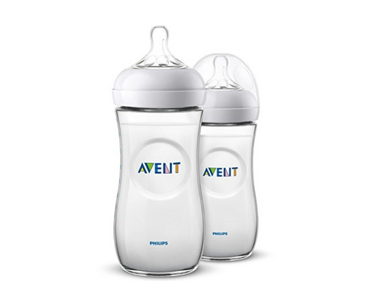 BIBERON NATURAL 330 ML TWIN PACK TRANSPARENTE AVENT