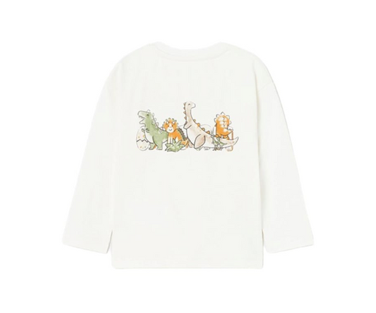 CAMISETA M/L PLAY DINOSAURIOS BLANCO NIÑO MAYORAL