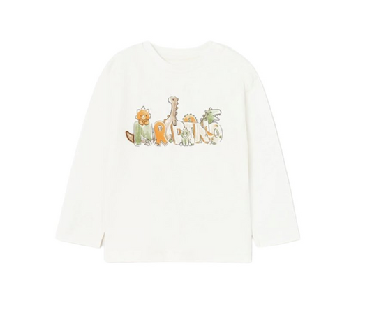 CAMISETA M/L PLAY DINOSAURIOS BLANCO NIÑO MAYORAL