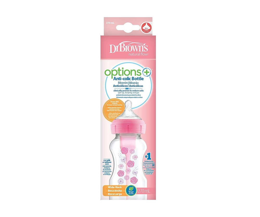 BIB.OPT. DE B/A DE POLIPROPILENO ROSA FLORES DR BROWN