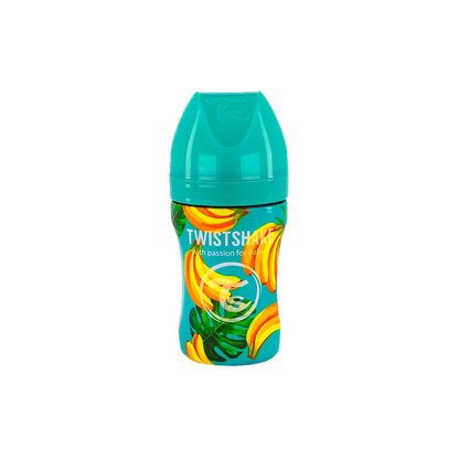 BIBERÓN DE ACERO INOXIDABLE 260ML BANANA CELESTE TWISTSHAKE