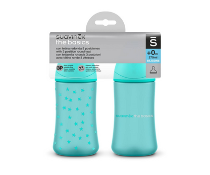 SET X2 BIBERONES THE BASICS 9OZ. VERDE