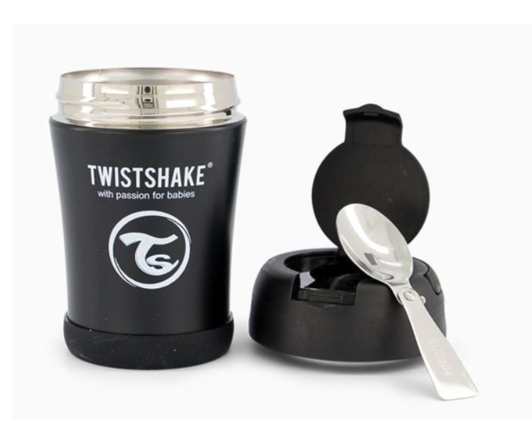 CONTENEDOR DE COMIDA 350ML - NEGRO TWISTSHAKE