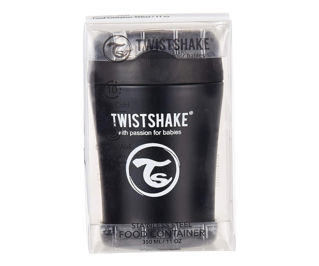 CONTENEDOR DE COMIDA 350ML - NEGRO TWISTSHAKE