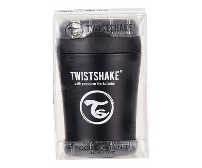 CONTENEDOR DE COMIDA 350ML - NEGRO TWISTSHAKE
