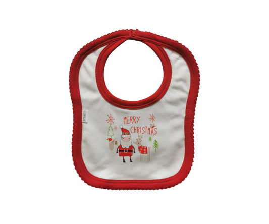 BABERO NAVIDEÑO BLANCO CON ROJO LARA