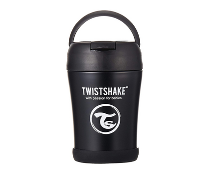 CONTENEDOR DE COMIDA 350ML - NEGRO TWISTSHAKE