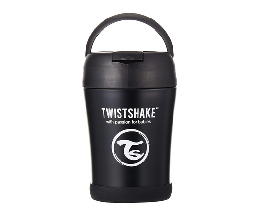 CONTENEDOR DE COMIDA 350ML - NEGRO TWISTSHAKE