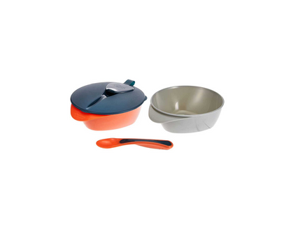 BOWL CON CUCHARA GRIS Y NARANJA TOMMEE TIPPEE