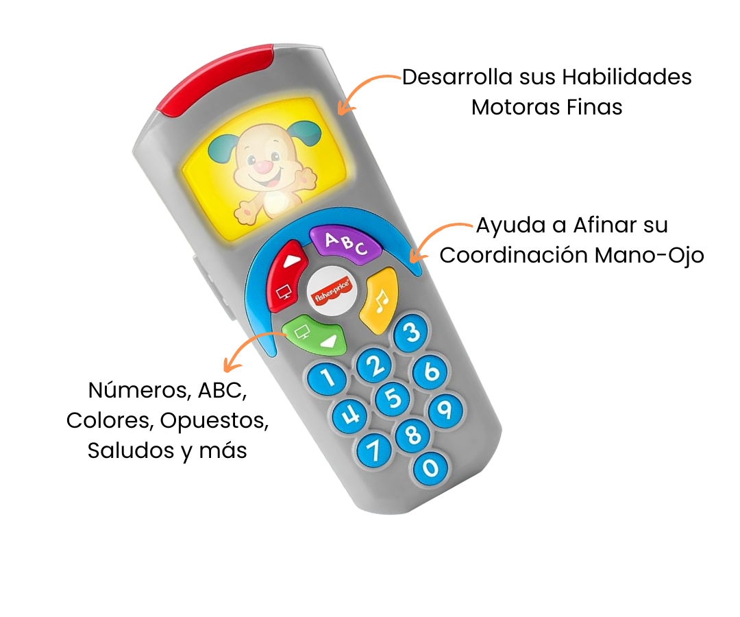 RIE Y APRENDE CONTROL REMOTO DE PERRITO FISHER PRICE